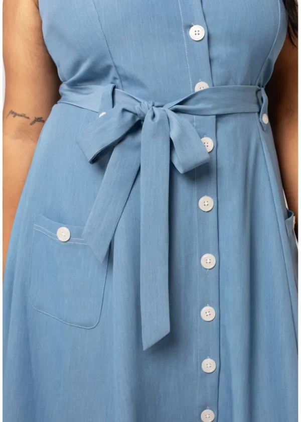 Hell Bunny Rylee 40's Swing Dress Blue