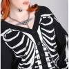 Hell Bunny Skeleton Cardigan Black White
