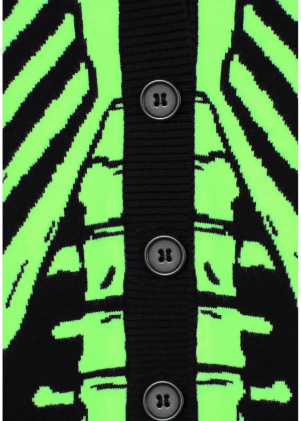 Hell Bunny Skeleton Cardigan Black Green