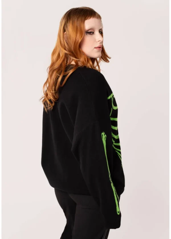Hell Bunny Skeleton Cardigan Black Green