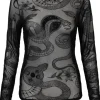 Hell Bunny Snake Charmer Top Black