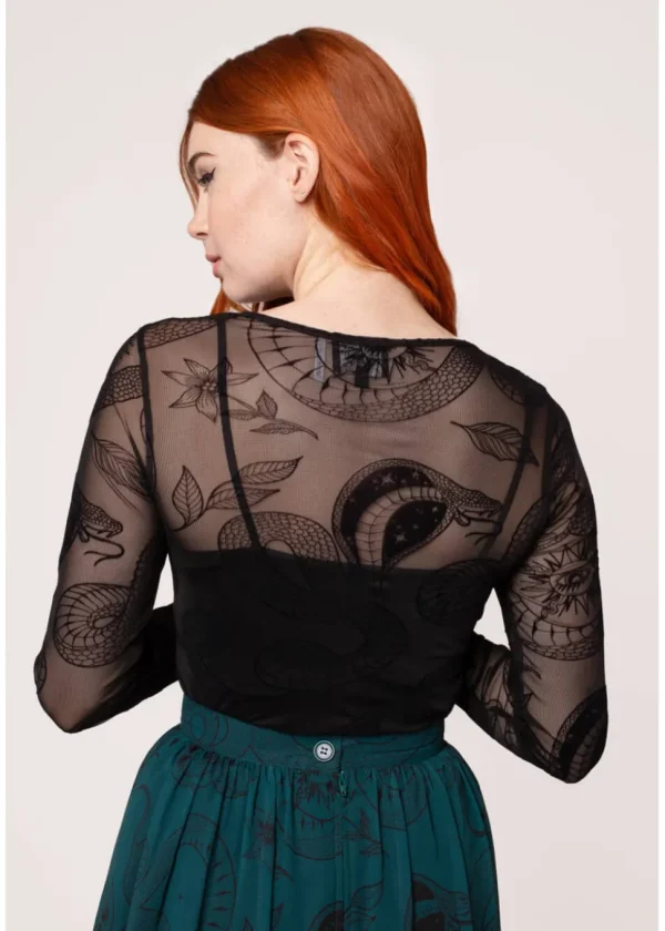 Hell Bunny Snake Charmer Top Black