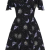 Hell Bunny Solaris Sun & Moon 70's Dress Black