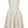 Hell Bunny Suzon Stripe 40's Swing Dress Multi