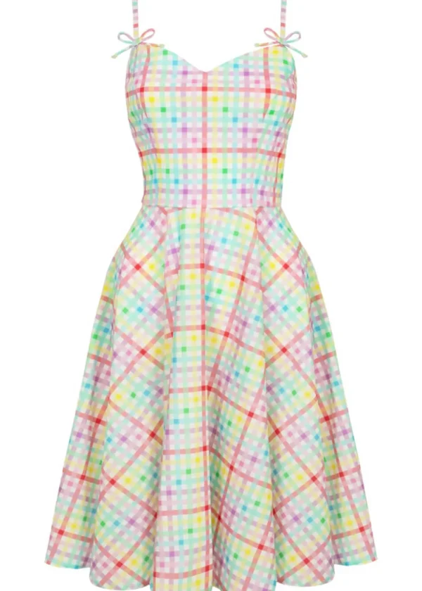 Hell Bunny Suzon Stripe 40's Swing Dress Multi