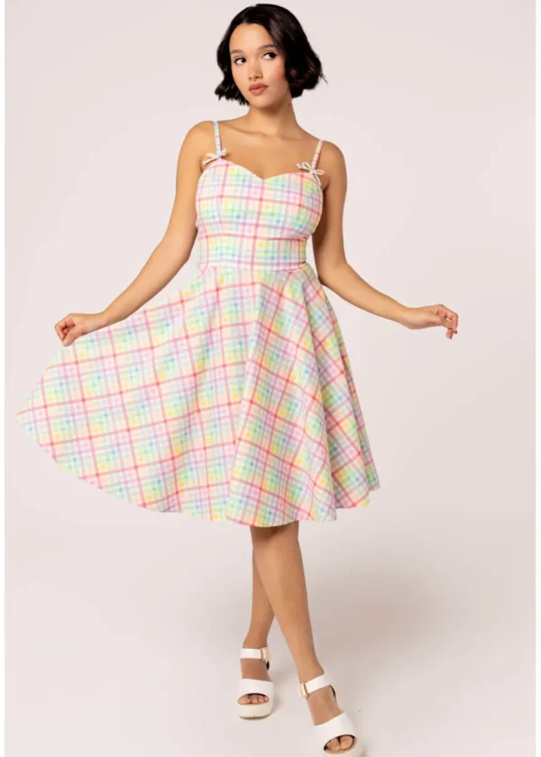 Hell Bunny Suzon Stripe 40's Swing Dress Multi