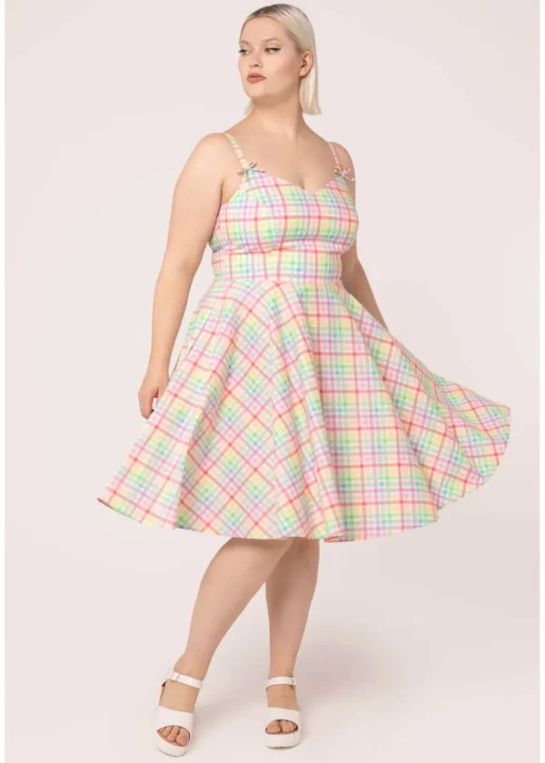 Hell Bunny Suzon Stripe 40's Swing Dress Multi