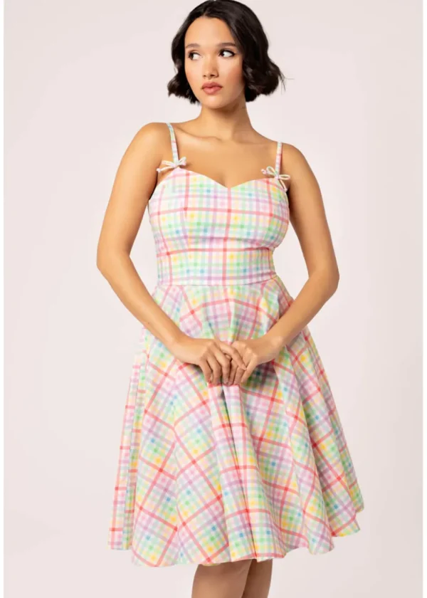 Hell Bunny Suzon Stripe 40's Swing Dress Multi