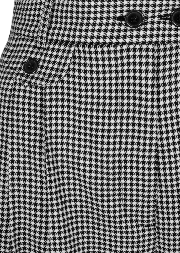 Hell Bunny Teddy Houndstooth 40's Trousers Grey