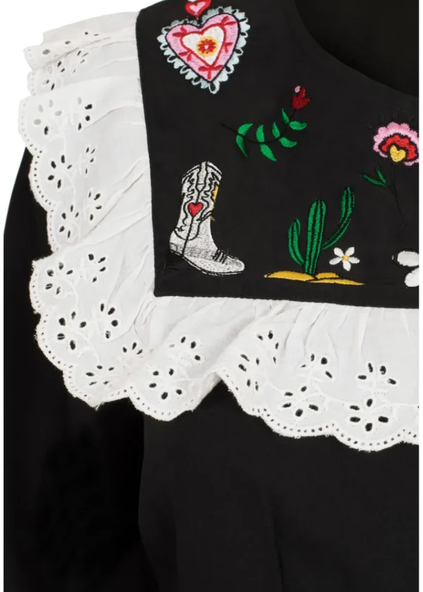 Hell Bunny Tessie Blouse Black
