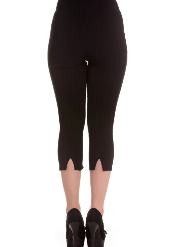 Hell Bunny Tina 50's Capri Trousers Black