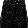 Hell Bunny Vela Stars Velvet Skirt Black