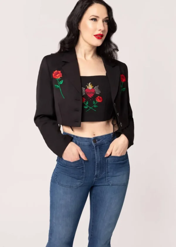 Hell Bunny Viva Maria Blazer Black