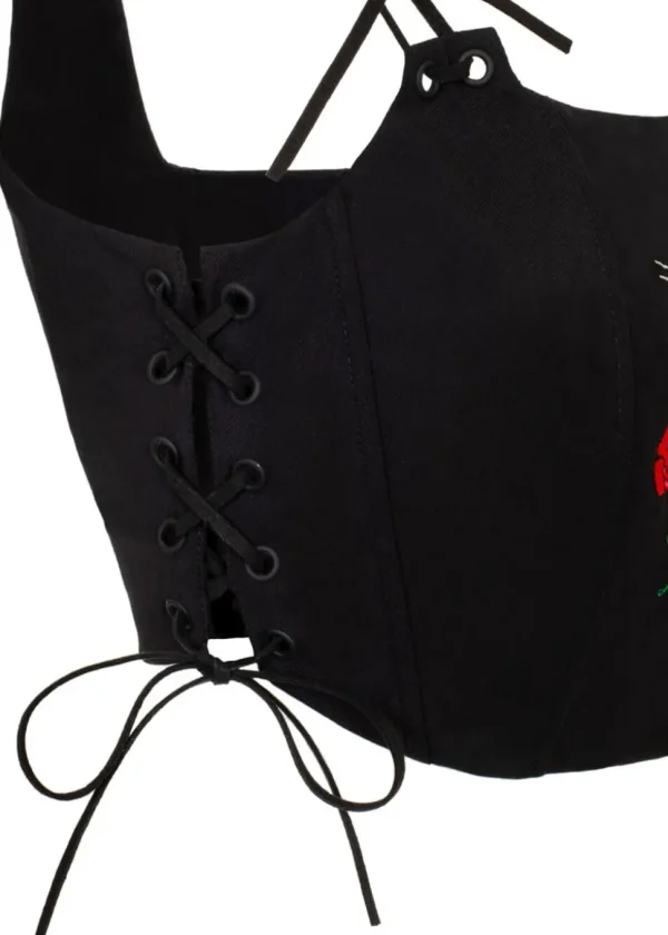 Hell Bunny Viva Maria Corset Top Black