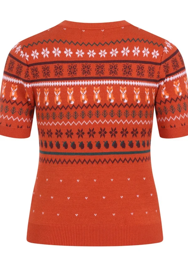 Hell Bunny Vixey 60's Jumper Brown