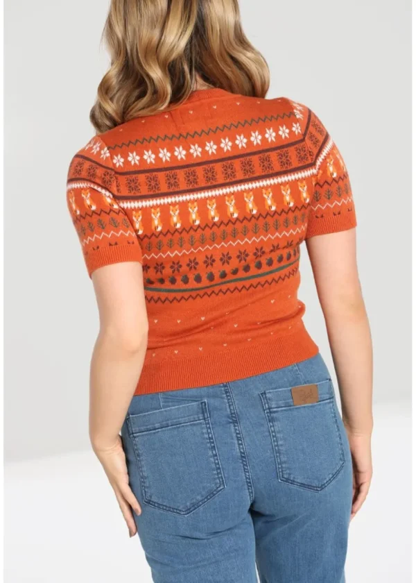 Hell Bunny Vixey 60's Jumper Brown