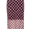 Hell Bunny x Smiley Distortion Mesh Midi Skirt Black Pink