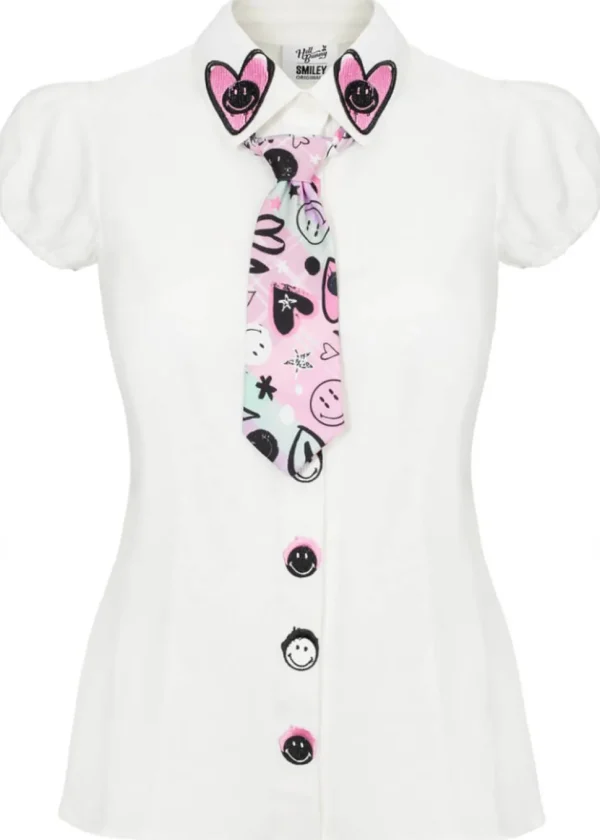 Hell Bunny x Smiley Robbie Blouse Multi Colour