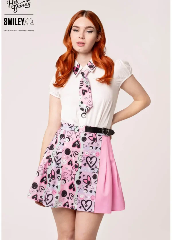 Hell Bunny x Smiley Robbie Skirt Multi
