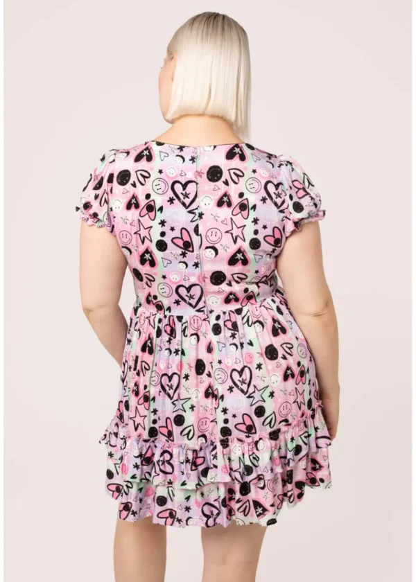 Hell Bunny x Smiley Robbie Dress Multi