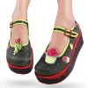 Hot Chocolate Design Brain Freeze Platform Shoes Black