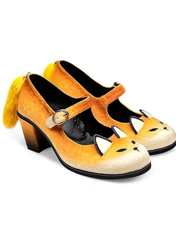 Hot Chocolate Design Fox Pumps Brown