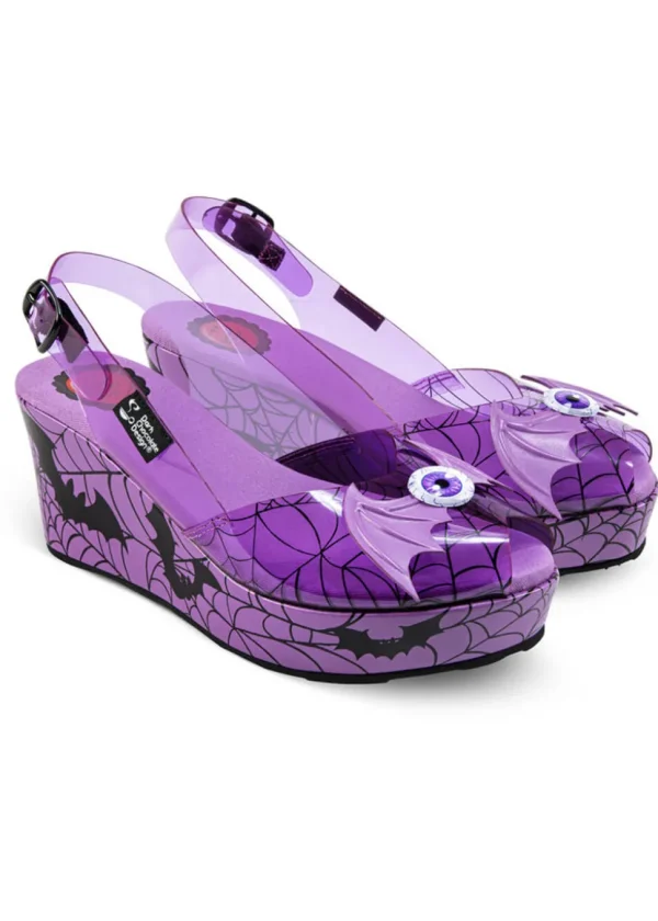 Hot Chocolate Design Gloomy Gaze Sandals Purple