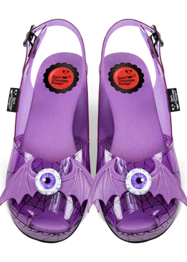 Hot Chocolate Design Gloomy Gaze Sandals Purple