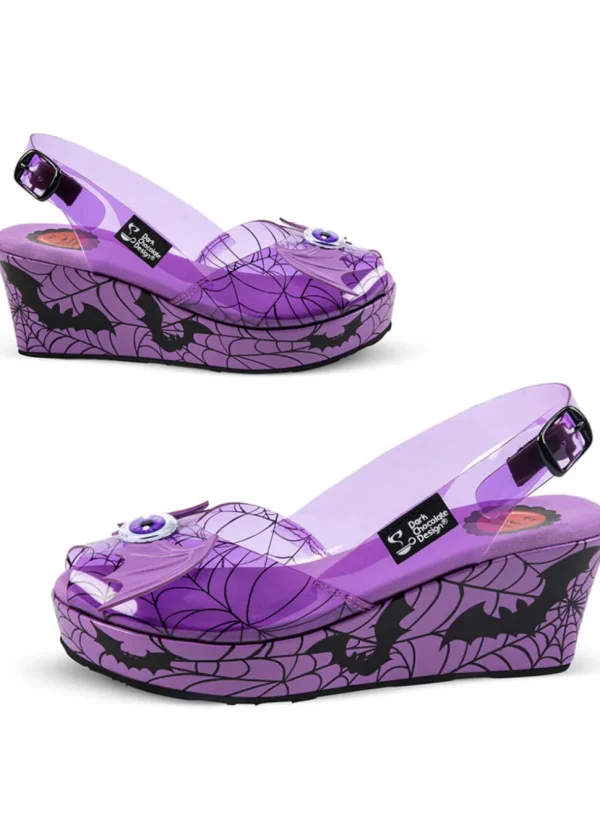 Hot Chocolate Design Gloomy Gaze Sandals Purple