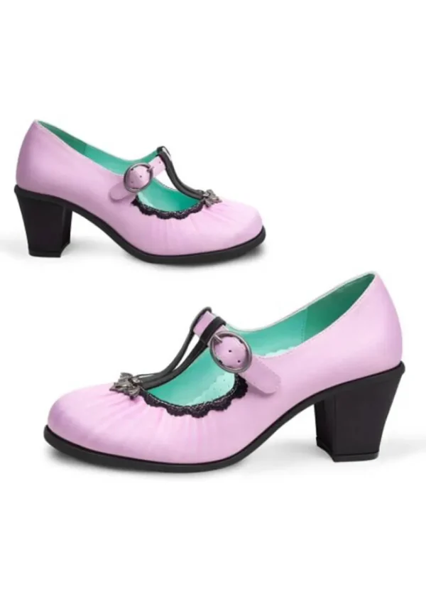Hot Chocolate Design Lily Bat Pumps Pink