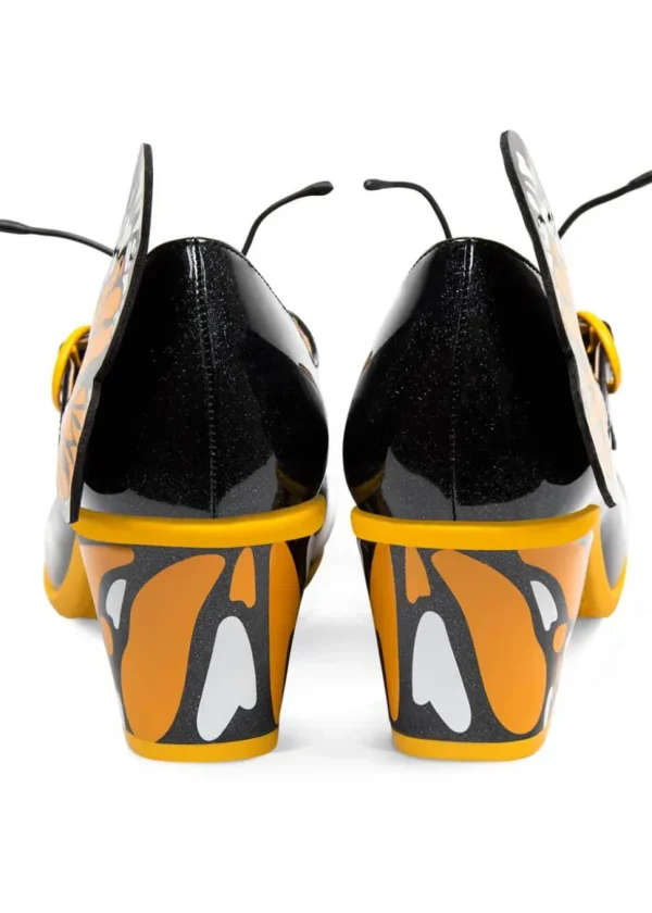 Hot Chocolate Design Monarch Butterfly Pumps Black