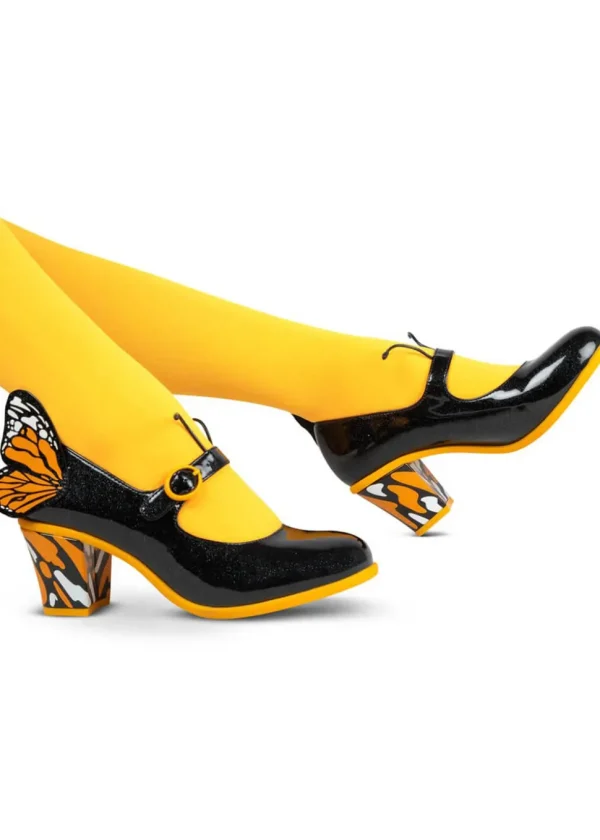 Hot Chocolate Design Monarch Butterfly Pumps Black
