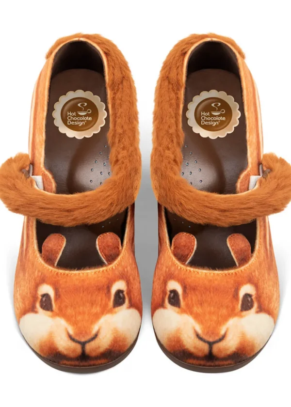 Hot Chocolate Design Nutty Cheecks Squirrel Pumps Brown