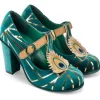 Hot Chocolate Design Peacock Pumps Teal Blue