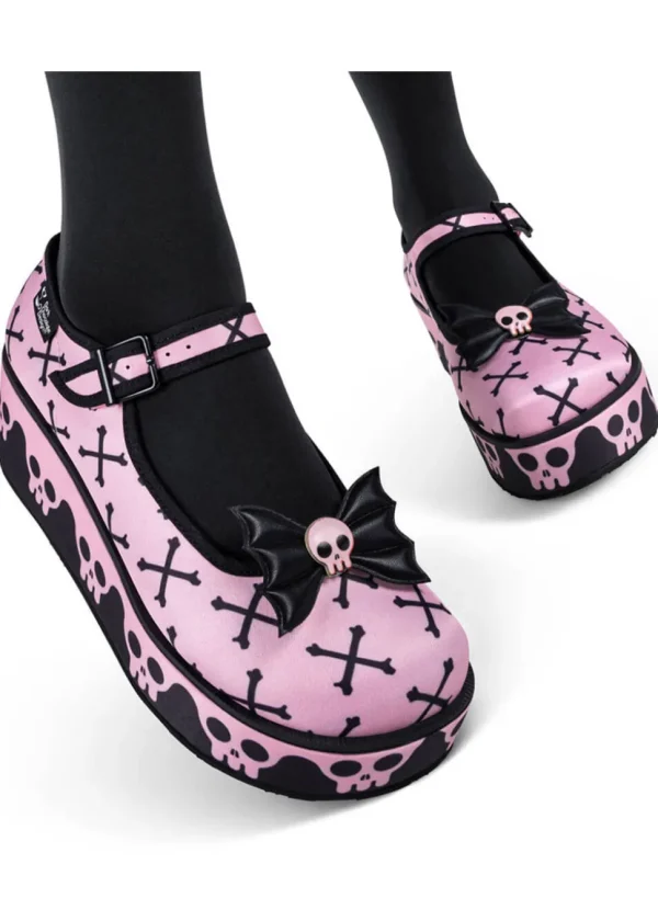 Hot Chocolate Design Pink Bones Platform Shoes Pink