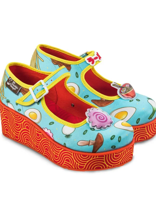 Hot Chocolate Design Ramen Platform Shoes Multi