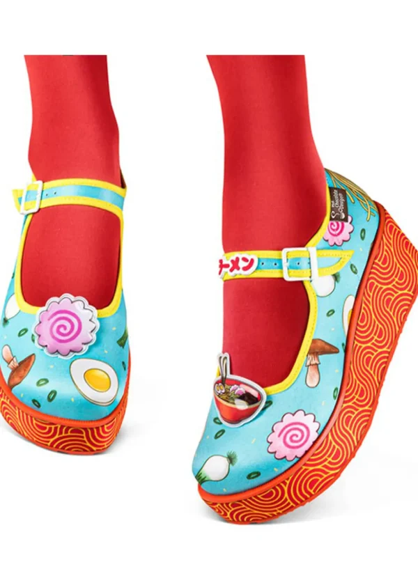 Hot Chocolate Design Ramen Platform Shoes Multi