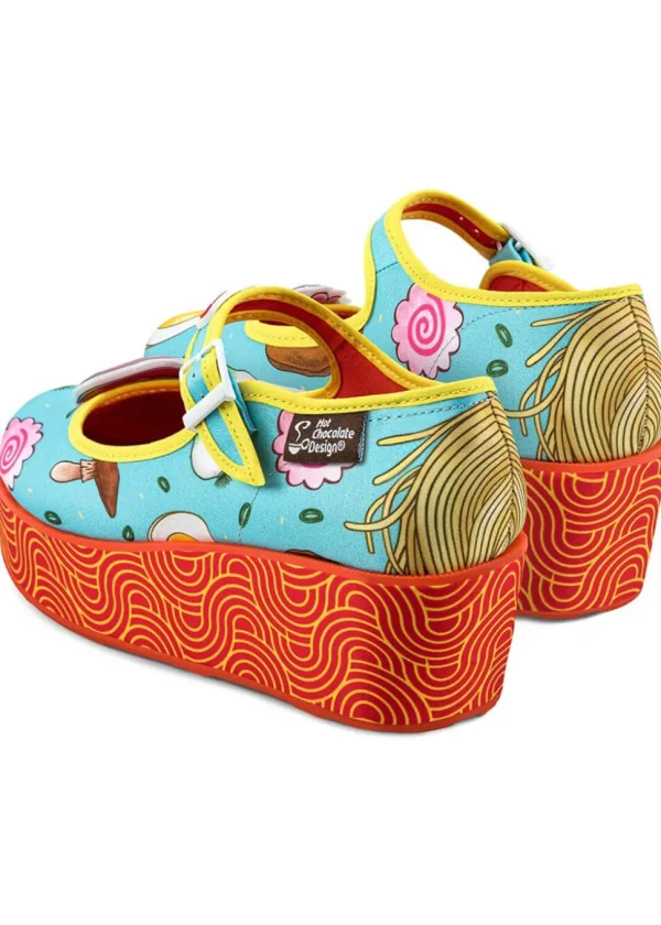 Hot Chocolate Design Ramen Platform Shoes Multi
