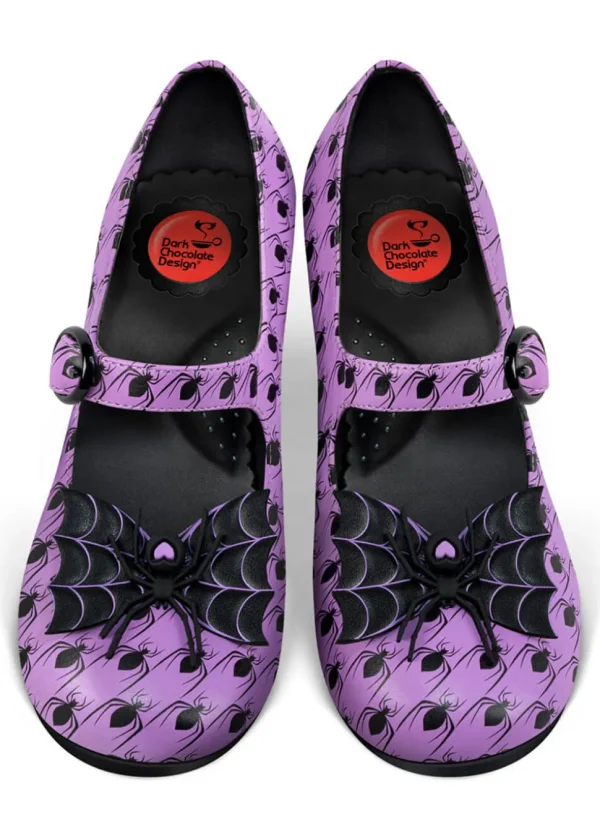 Hot Chocolate Design Spider Tooth Pumps Purple