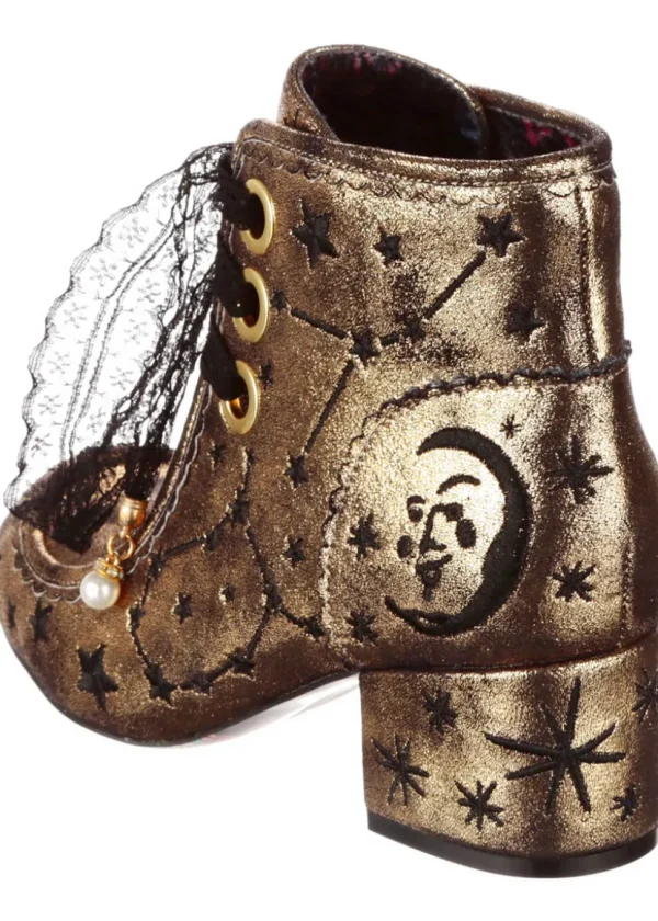 Irregular Choice Alpha Centauri Boots Gold
