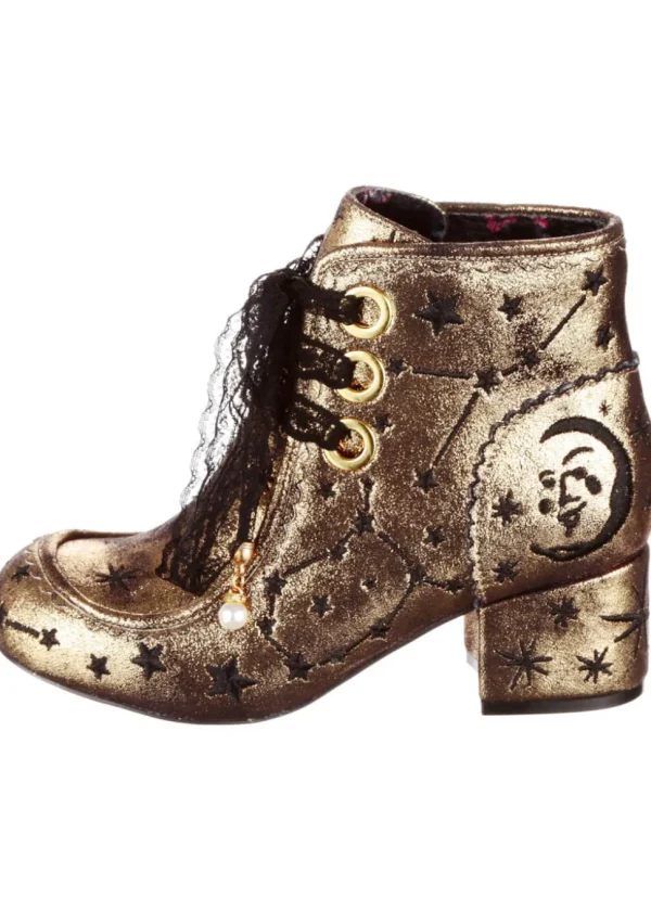 Irregular Choice Alpha Centauri Boots Gold