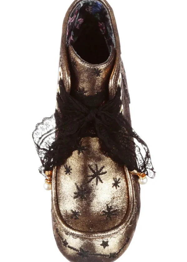 Irregular Choice Alpha Centauri Boots Gold