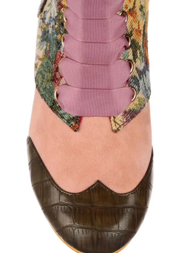 Irregular Choice Bed of Roses Lost Lover 40's Boots Green