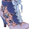 Irregular Choice Dolly Mixture 40's Ankle Boots Navy