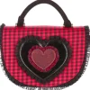 Irregular Choice Easy Breezy Hearts Cinch Bag Black Red