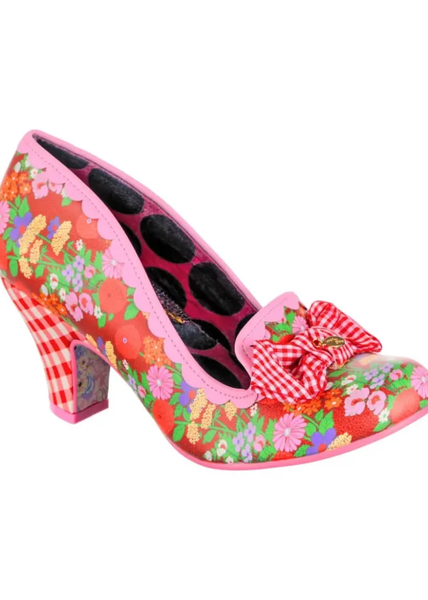 Irregular Choice Kanjanka Florals 50's Pumps Red