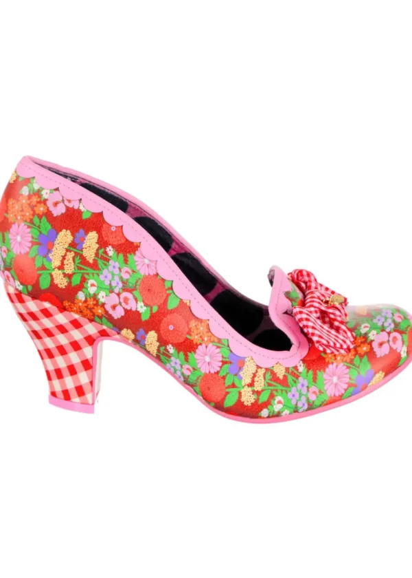 Irregular Choice Kanjanka Florals 50's Pumps Red