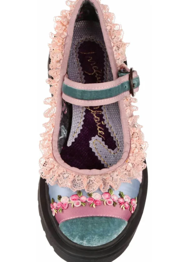 Irregular Choice Lacey Stroll Mary Jane Shoes Blue