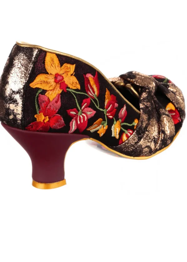 Irregular Choice Orchiding Me Pumps Bordeaux Red
