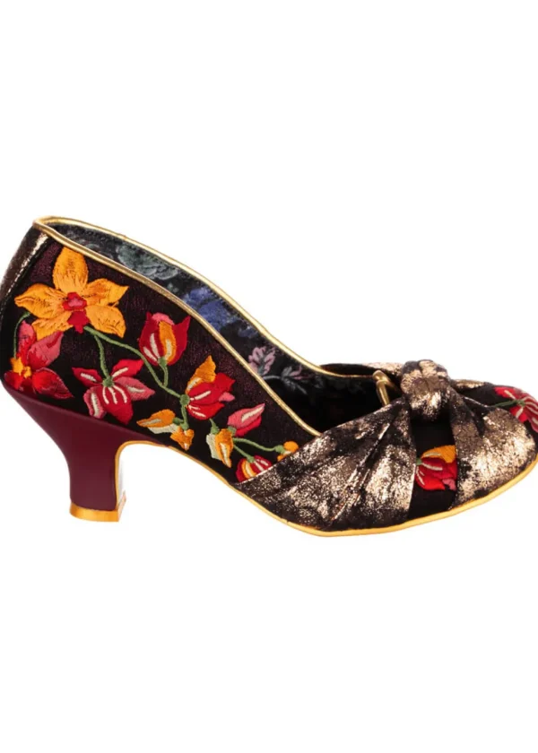 Irregular Choice Orchiding Me Pumps Bordeaux Red
